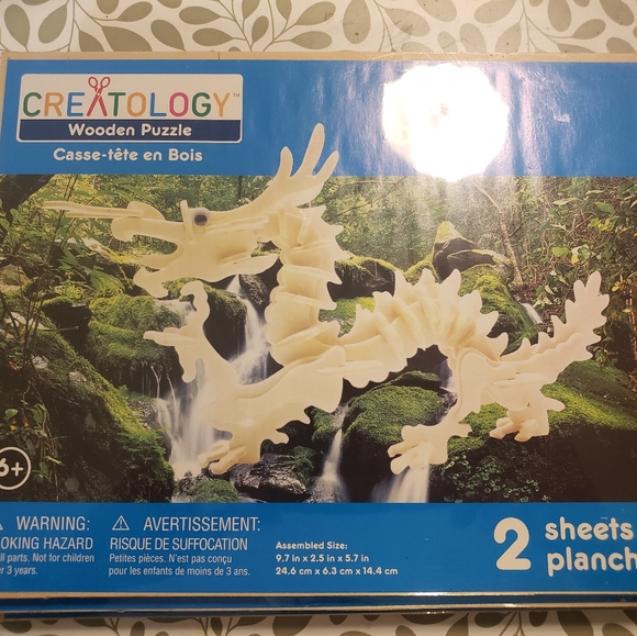 Lot 4 Creatology Dragon, Dinosaur Wooden Puzzles! New & Sealed! - Picture 2 of 10